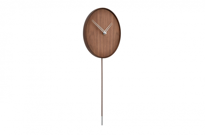 Ceas de perete pendul lux auriu/crom Swing Ø 34 cm, lemn masiv, ace metal, SWII - NOMON [2]