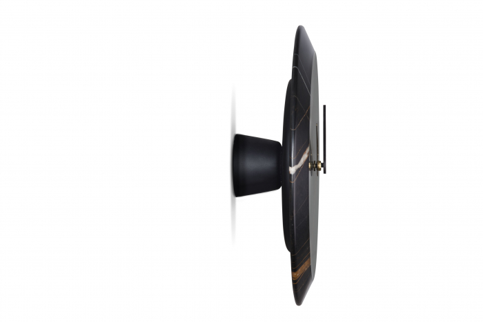 Ceas de perete rotund lux Bari S Ø 24 cm, marmura EMPERADOR/SAHARA NOIR, HUGSE - NOMON [7]
