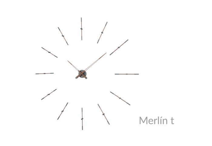 Ceas decorativ de perete diverse finisaje Merlin, din metal si lemn, design lux, MEWP12 / MEWG12 - NOMON [10]
