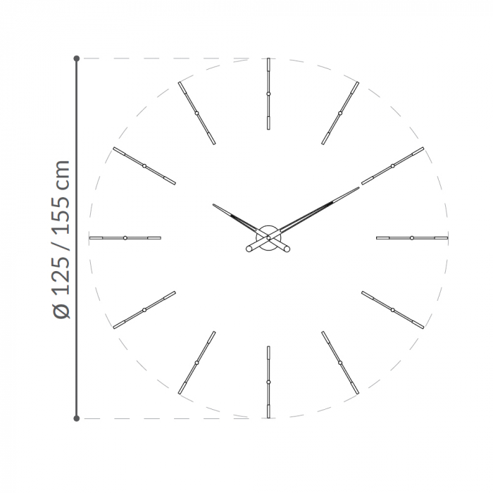 Ceas decorativ de perete diverse finisaje Merlin, din metal si lemn, design lux, MEWP12 / MEWG12 - NOMON [3]