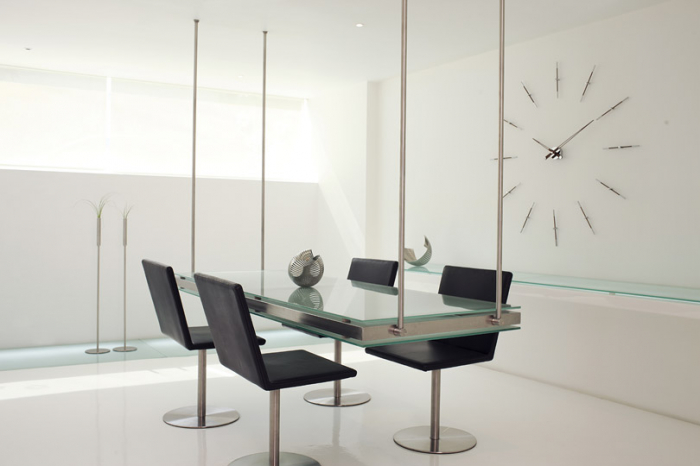 Ceas decorativ de perete diverse finisaje Merlin, din metal si lemn, design lux, MEWP12 / MEWG12 - NOMON [6]