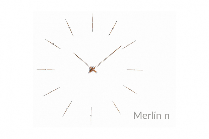 Ceas decorativ de perete diverse finisaje Merlin, din metal si lemn, design lux, MEWP12 / MEWG12 - NOMON [2]
