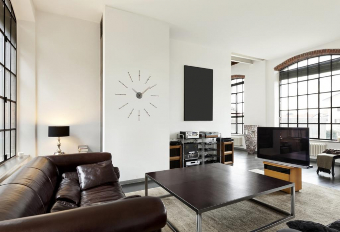 Ceas decorativ de perete diverse finisaje Mini Merlin Ø 70 cm, din metal si lemn, design lux, MMN12 - NOMON [3]