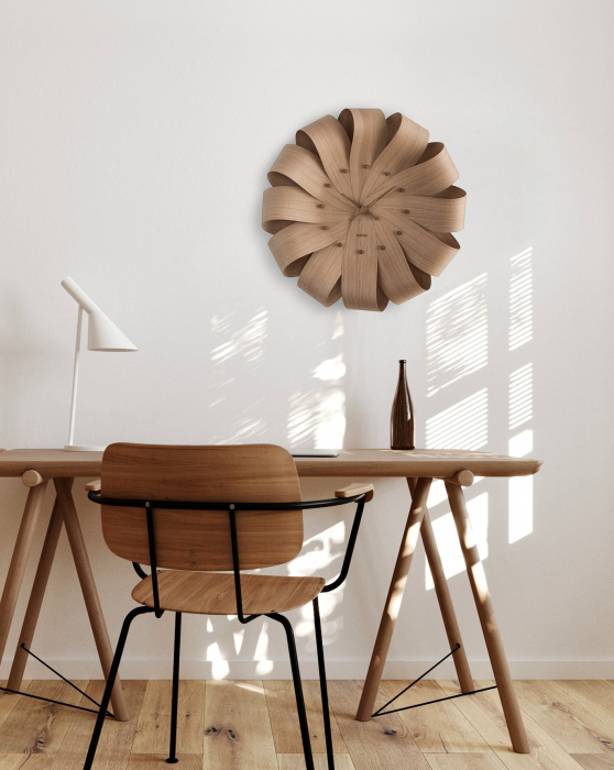 Ceas decorativ de perete rotund lemn nuc/stejar/mixt Brisa Ø 52 cm, BRINN - NOMON [4]