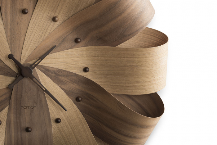 Ceas decorativ de perete rotund lemn nuc/stejar/mixt Ciclo Ø 55 cm, CINN - NOMON [7]