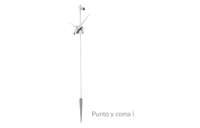 Ceas perete pendul lux crom/auriu/grafit/nuc Punto y Coma, 113 cm, metal si lemn de nuc, PCT0000N - NOMON [11]