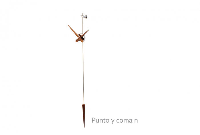 Ceas perete pendul lux crom/auriu/grafit/nuc Punto y Coma, 113 cm, metal si lemn de nuc, PCT0000N - NOMON [13]