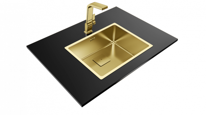 Chiuveta bucatarie aurie din inox  FLEXLINEA RS15 50.40 BRASS -Teka [5]