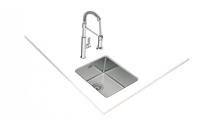 Chiuveta bucatarie inox cu 1 cuva  “PureLine” BE LINEA RS15 34.40, montaj sub blat -Teka [2]