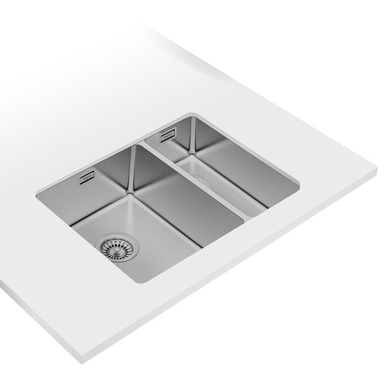 Chiuveta bucatarie inox cu 2 cuve  “PureLine” BE LINEA RS15 2B 580, montaj sub blat -Teka [3]