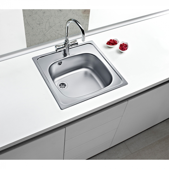 Chiuveta bucatarie patrata inox microtexturat  UNIVERSAL E/465.465 1B -Teka [2]