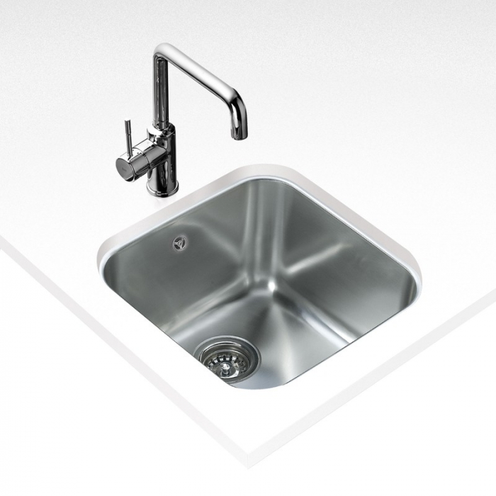 Chiuveta patrata inox  BE 40.40 montaj sub blat -Teka [3]