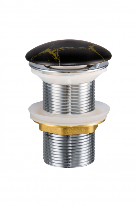 Dop lavoar baie, click, negru cu auriu, compatibil lavoar MONA MB COMAD [1]