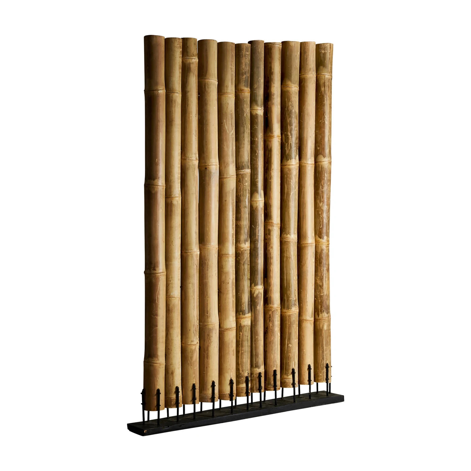 Coloana Decorativa din Bambus si Fier, Maro, 124x18x190 cm, Stil Etnic - VicalHome 28977 [5]