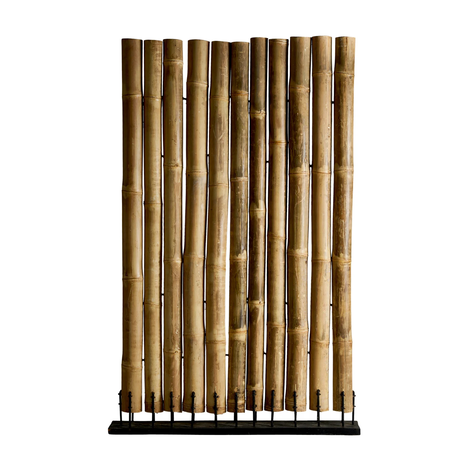 Coloana Decorativa din Bambus si Fier, Maro, 124x18x190 cm, Stil Etnic - VicalHome 28977 [4]