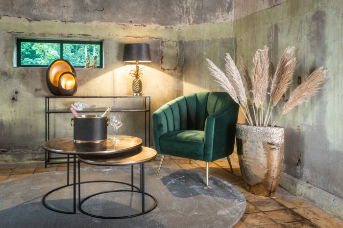 Consola hol metal auriu sampanie Tor 120x30 cm, design lux industrial, 825060 - Richmond Interiors [7]