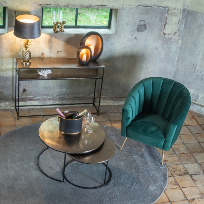 Consola hol metal auriu sampanie Tor 120x30 cm, design lux industrial, 825060 - Richmond Interiors [6]