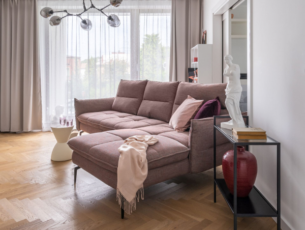 Canapea cu lounger Axel 277x185 cm, tapiterie personalizabila, picioare metalice , XEL CORNER 277 ST A1 - Gala Collezione [5]