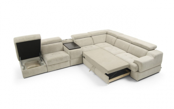 Coltar extensibil Belluno 359x270 cm cu bar si recliner electric, tapiterie personalizabila , BELLUNO 359 ST A1 - Gala Collezione [3]