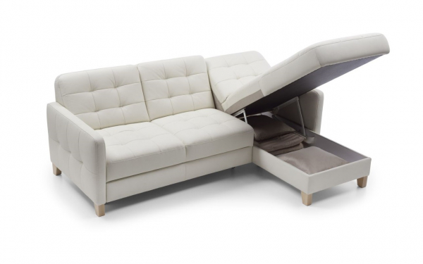 Coltar extensibil Elio 217x157 cm cu lounger, lada depozitare, picioare lemn, tapiterie personalizabila , ELIO CORNER ST A1 - Gala Collezione [5]