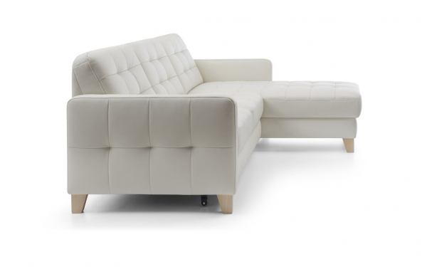 Coltar extensibil Elio 217x157 cm cu lounger, lada depozitare, picioare lemn, tapiterie personalizabila , ELIO CORNER ST A1 - Gala Collezione [2]