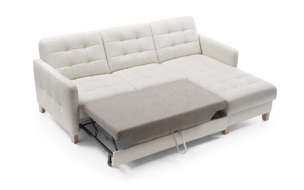 Coltar extensibil Elio 217x157 cm cu lounger, lada depozitare, picioare lemn, tapiterie personalizabila , ELIO CORNER ST A1 - Gala Collezione [3]