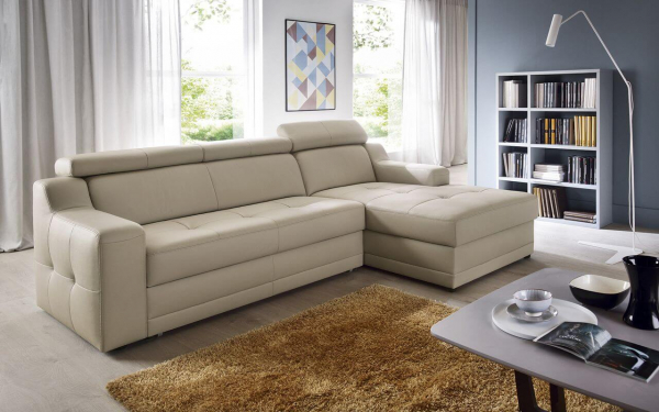 Coltar extensibil Lotos 242x162 cm cu lounger, lada depozitare, tapiterie personalizabila , LOTOS ST A1 - Gala Collezione [5]