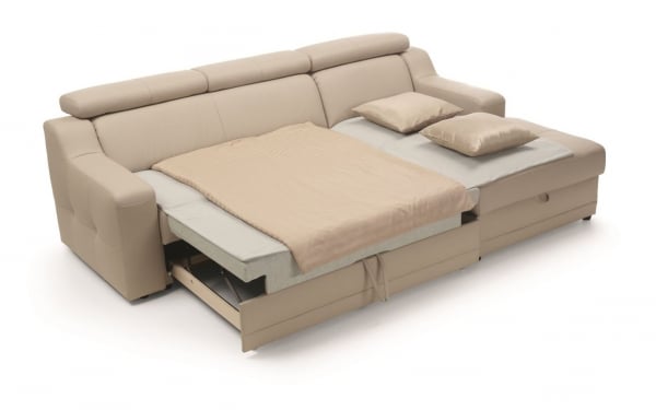 Coltar extensibil Lotos 242x162 cm cu lounger, lada depozitare, tapiterie personalizabila , LOTOS ST A1 - Gala Collezione [4]