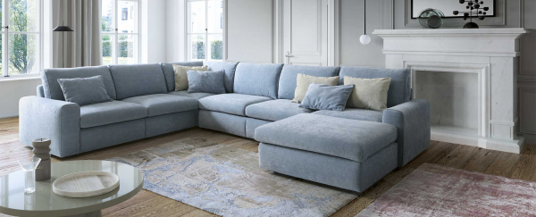 Coltar Karato in forma de ‚ÄùU‚Äù 360x280x180 cm, zona extensibila dormit, tapiterie personalizabila , KARATO 360 ST A1 - Gala Collezione [3]