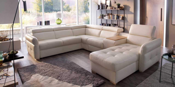 Coltar extensibil in forma de ‚ÄùU‚Äù Massimo 309x268x187 cm cu bar si lounger, tapiterie personalizabila , MASS 309 ST A1 - Gala Collezione [6]