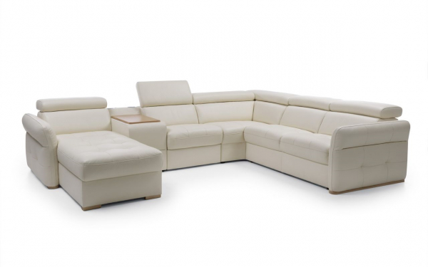 Coltar extensibil in forma de ‚ÄùU‚Äù Massimo 309x268x187 cm cu bar si lounger, tapiterie personalizabila , MASS 309 ST A1 - Gala Collezione [4]