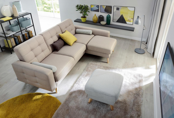 Coltar extensibil Nappa 222x156 cm, tapiterie personalizabila , NAPPA CORNER DR A1 - Gala Collezione [4]