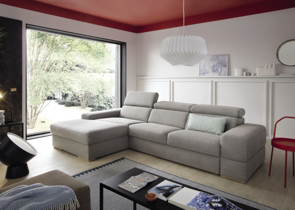 Coltar Plaza 293/311x180 cm cu lounger, zona extensibila dormit, spatiu depozitare, tapiterie personalizabila , PLAZA CORN 293 BAS ST A1 - Gala Collezione [5]