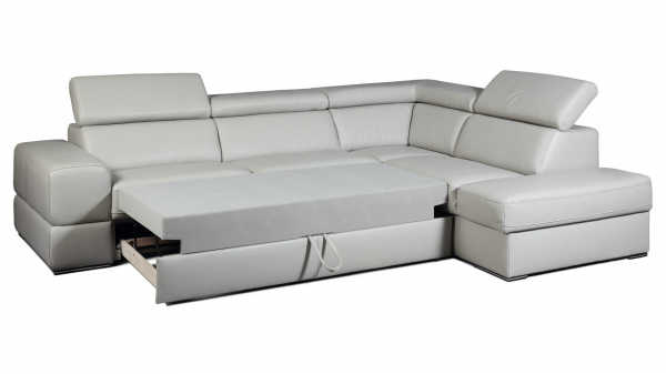 Coltar Plaza 297x227 cm, zona extensibila dormit, spatiu depozitare, tapiterie personalizabila , PLAZA CORN 297 ST A1 - Gala Collezione [3]