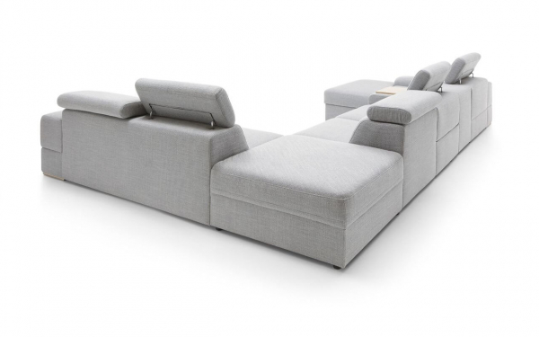 Coltar Plaza in forma de ‚ÄùU‚Äù 426x292x180 cm cu bar si lounger, zona extensibila dormit, tapiterie personalizabila , PLAZA 426 ST A1 - Gala Collezione [4]