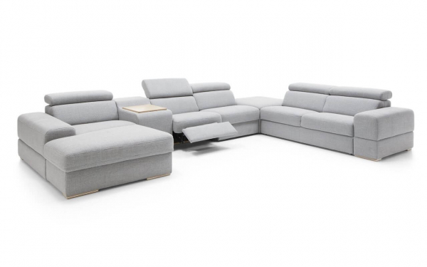 Coltar Plaza in forma de ‚ÄùU‚Äù 426x292x180 cm cu bar si lounger, zona extensibila dormit, tapiterie personalizabila , PLAZA 426 ST A1 - Gala Collezione [3]