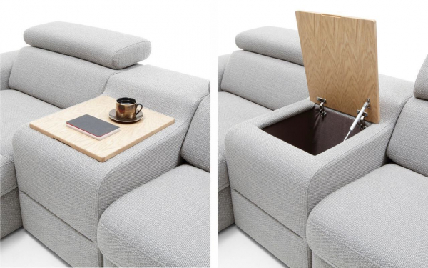 Coltar Plaza in forma de ‚ÄùU‚Äù 426x292x180 cm cu bar si lounger, zona extensibila dormit, tapiterie personalizabila , PLAZA 426 ST A1 - Gala Collezione [7]