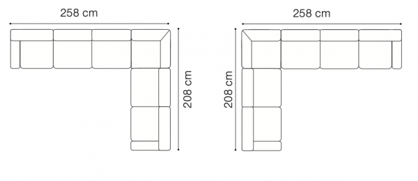 Coltar Scandi II 258x208 cm, tapiterie personalizabila , SCANDI II COLT ST 0 - Gala Collezione [4]
