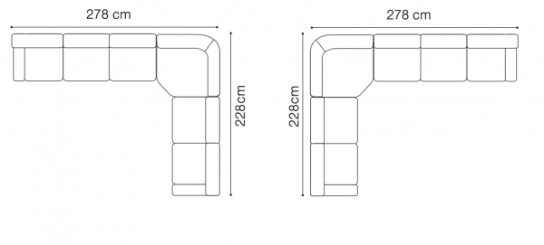 Coltar Scandi III 278x228 cm, tapiterie personalizabila , SCANDI III ST 0 - Gala Collezione [3]