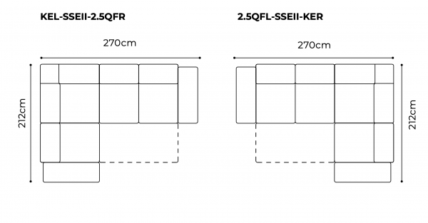 Coltar extensibil Belluno 270x212 cm, tapiterie personalizabila , BELLUNO CORNER 270 ST A1 - Gala Collezione [7]