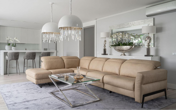 Coltar Volta 258x230 cm, zona extensibila dormit, tapiterie personalizabila , VOLTA 258 ST A1 - Gala Collezione [6]