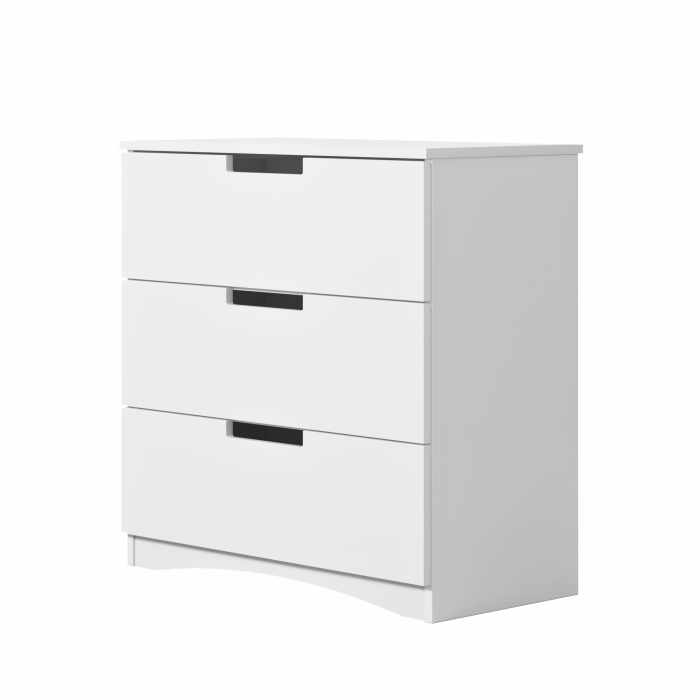 Comoda copii Classic 80,5x80 MDF alb, trei sertare [3]