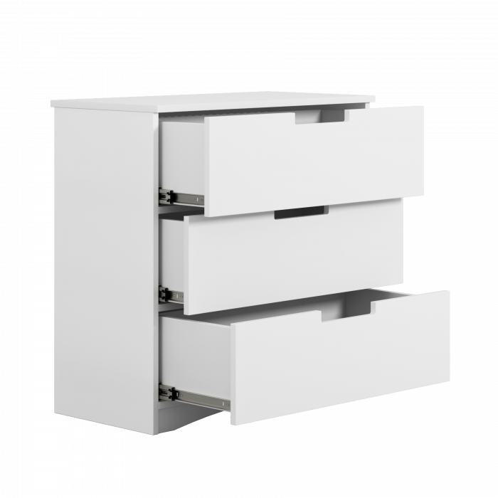 Comoda copii Classic 80,5x80 MDF alb, trei sertare [4]