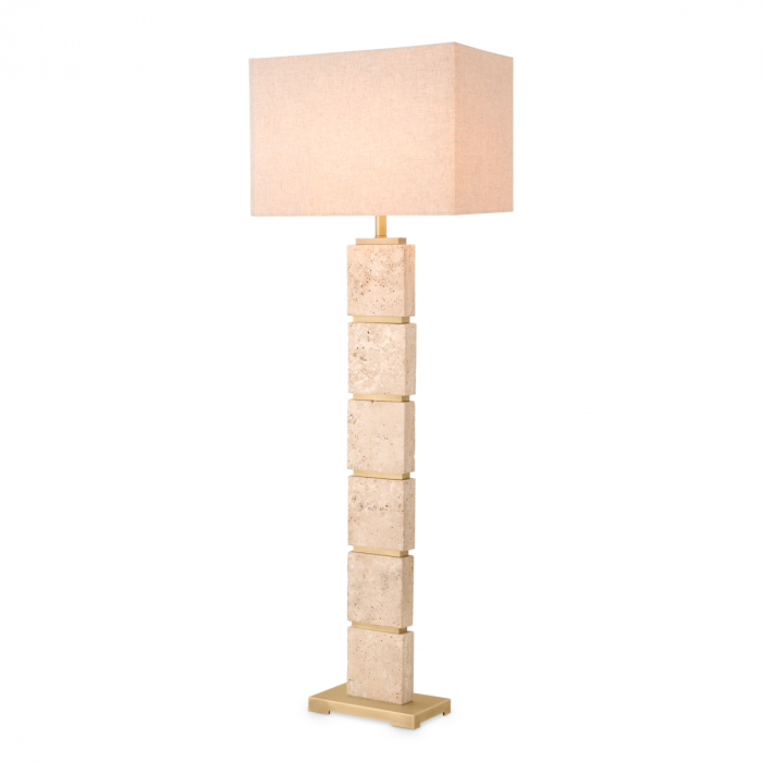   Lampa de podea Newton din travertin cu abajur 116938 EICHHOLTZ [1]