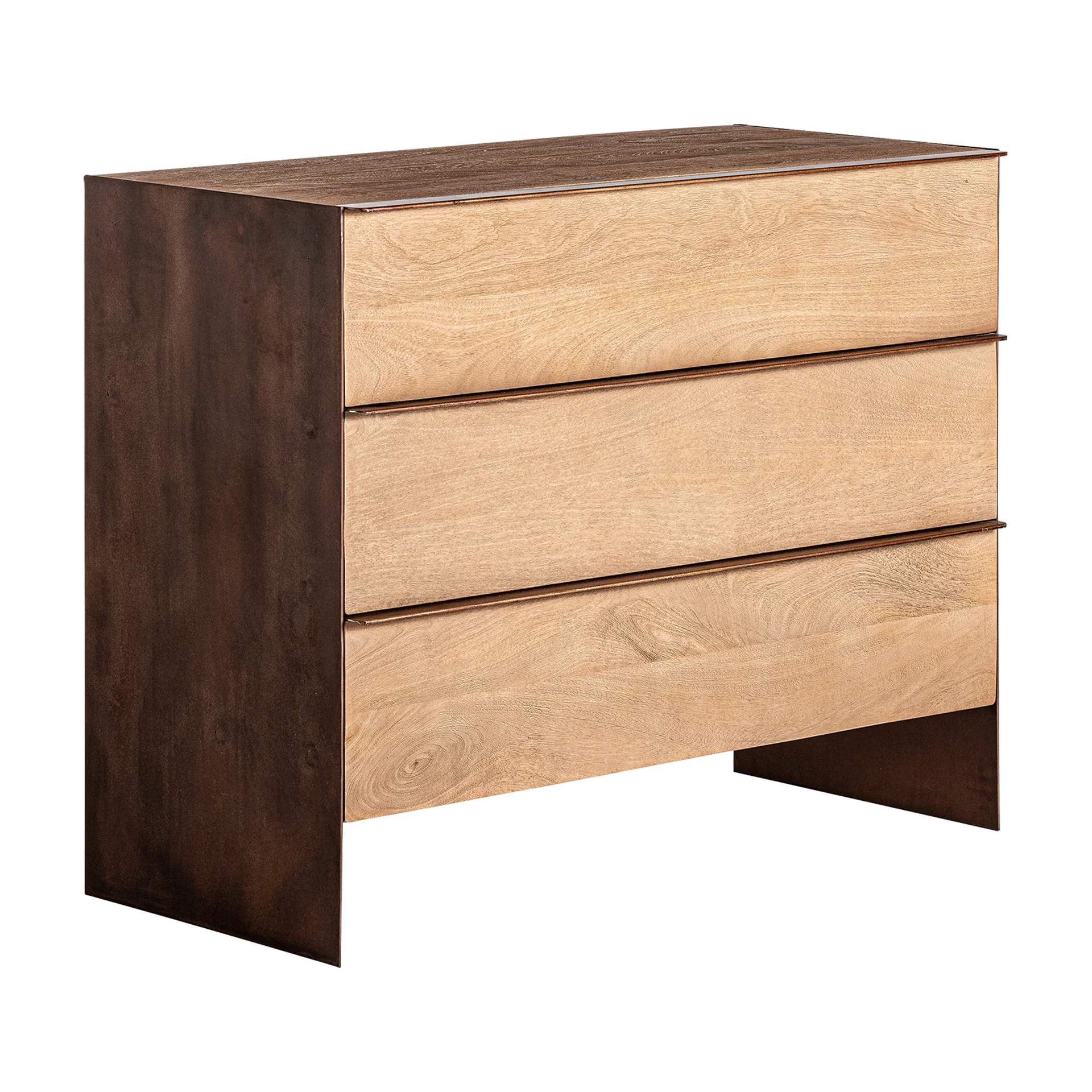 Comoda cu Sertare din Fier si Lemn de Mango, Maro, 100x48x80 cm - VicalHome 33119 [11]