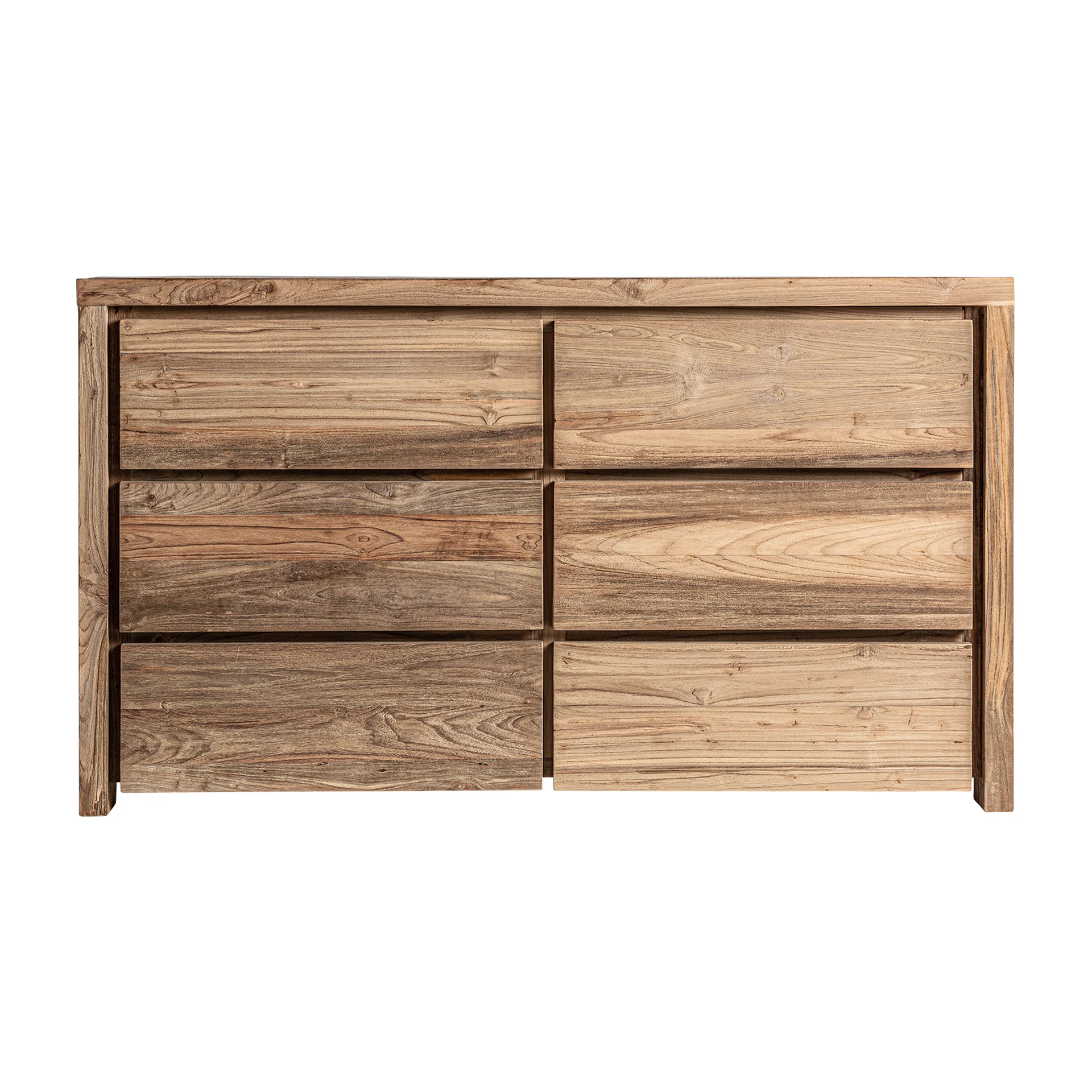 Comoda cu Sertare din Lemn de Cale Ferata, Maro, 140x50x80 cm, Stil Colonial - VicalHome 32941 [5]