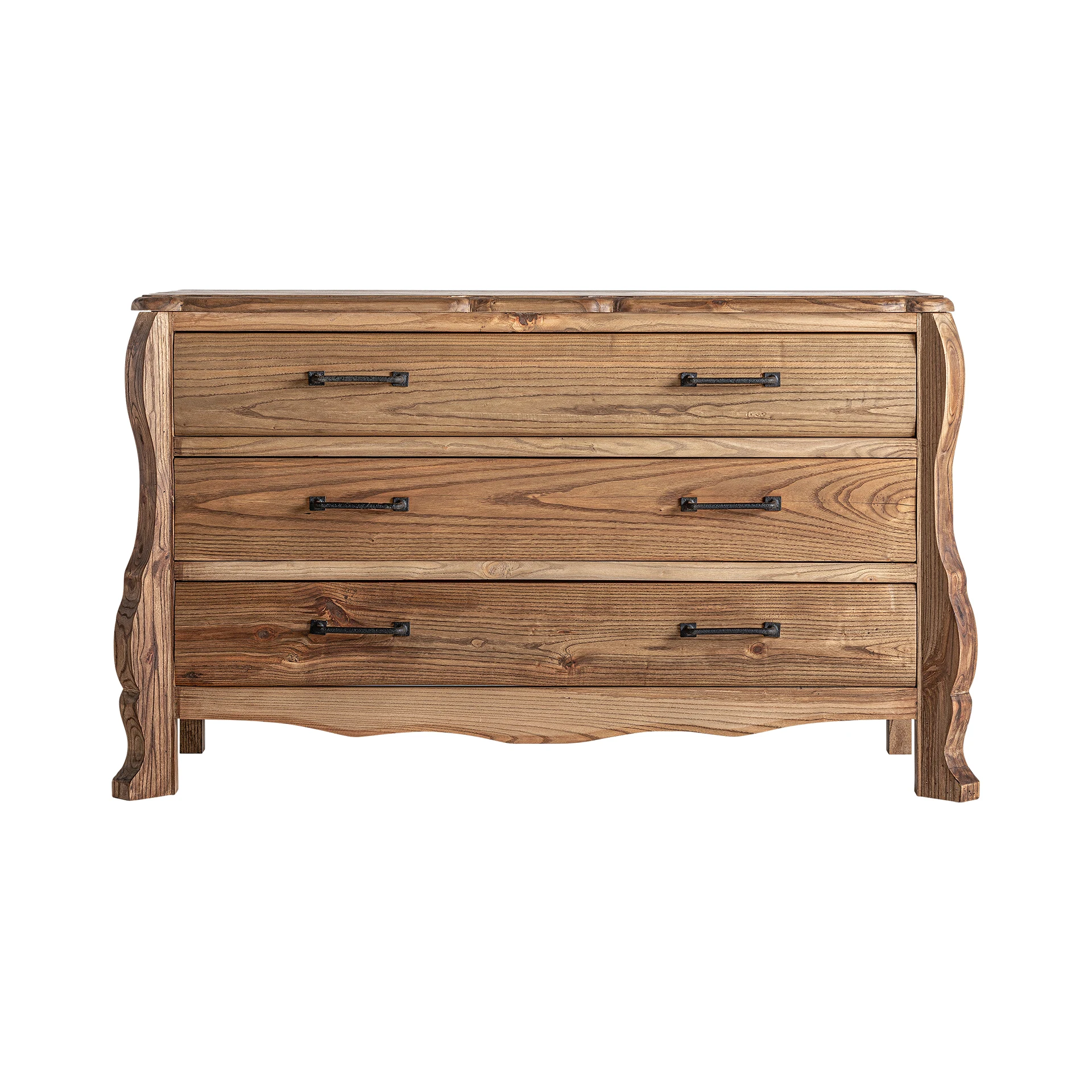 Comoda cu Sertare din Lemn de Ulm, Maro, 130x50x80 cm, Stil Colonial - VicalHome 33139 [3]