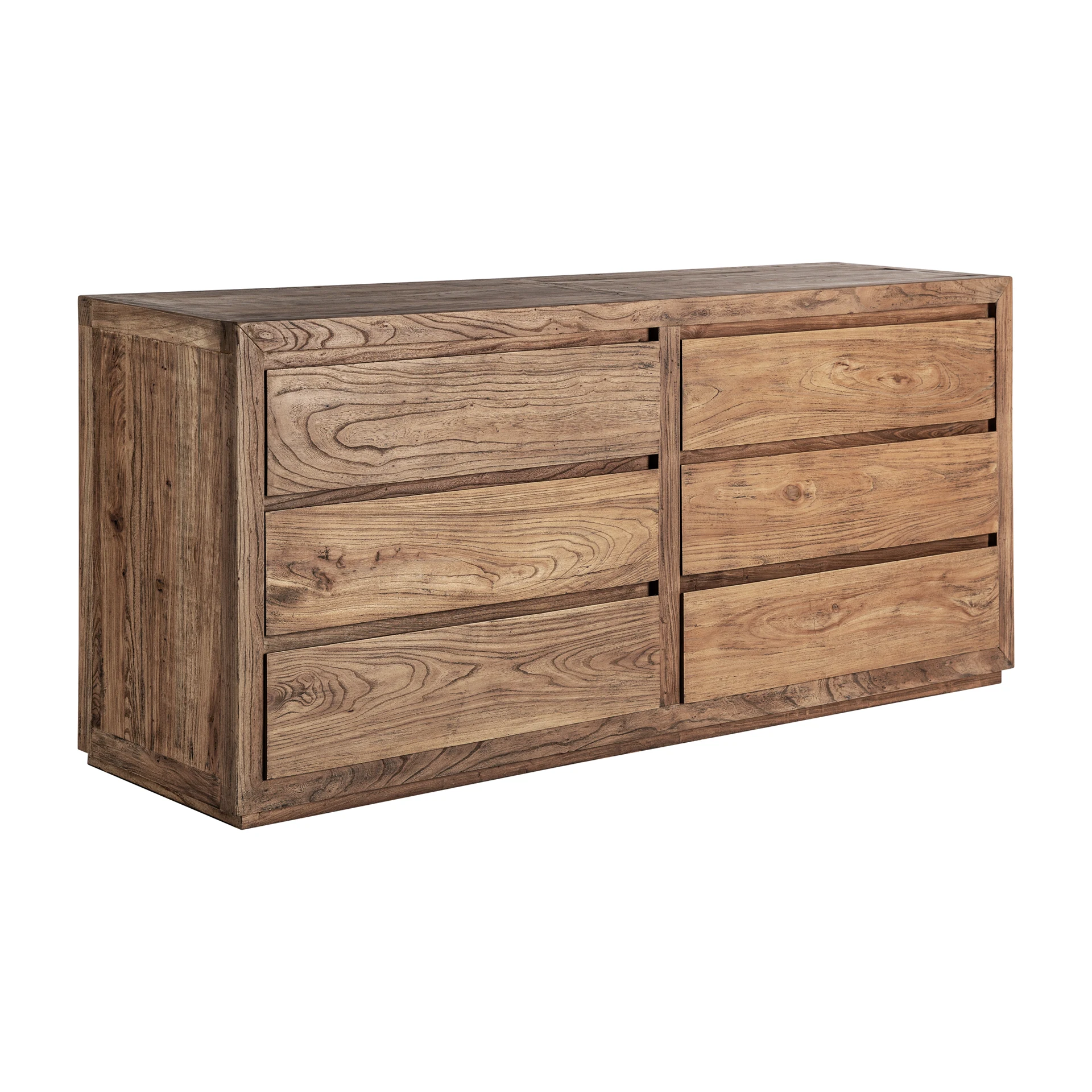 Comoda cu Sertare din Lemn de Ulm, Maro, 180x51x81 cm, Stil Contemporan - VicalHome 36670 [4]