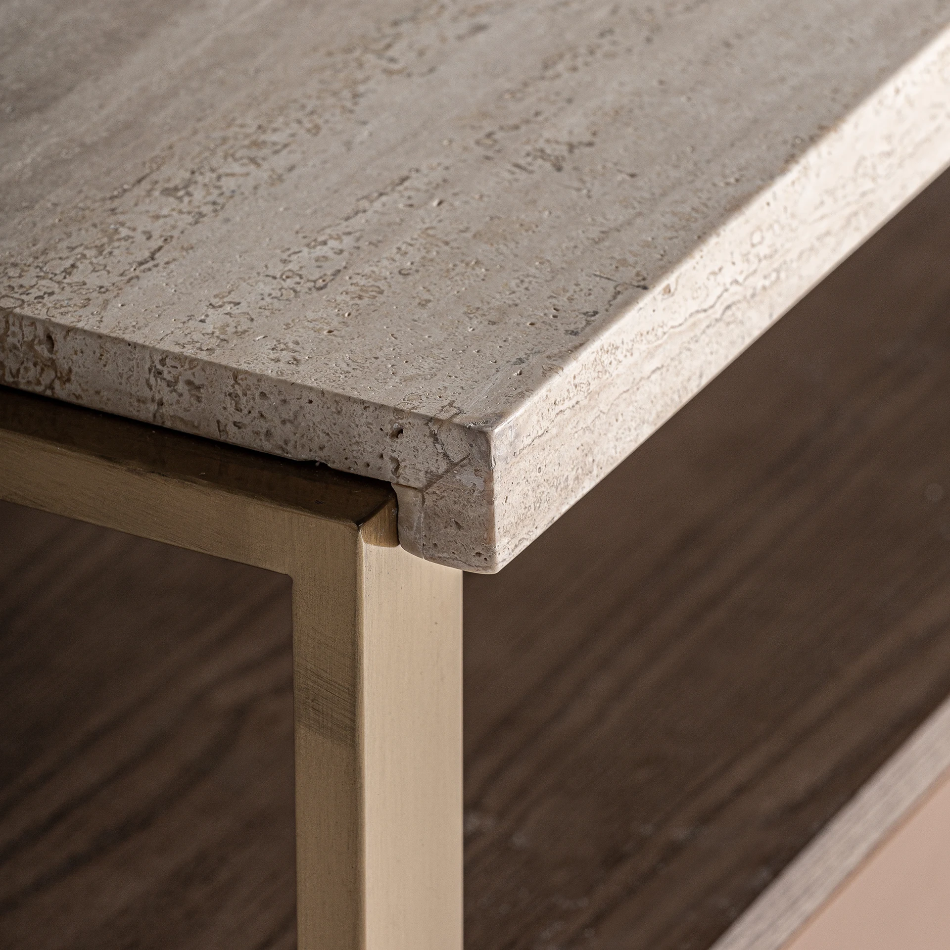 Comoda cu Sertare din Travertine, Stainless Steel si Mdf Wood, Bej, 134x50x89 cm, Stil Art Deco - VicalHome 36129 [16]
