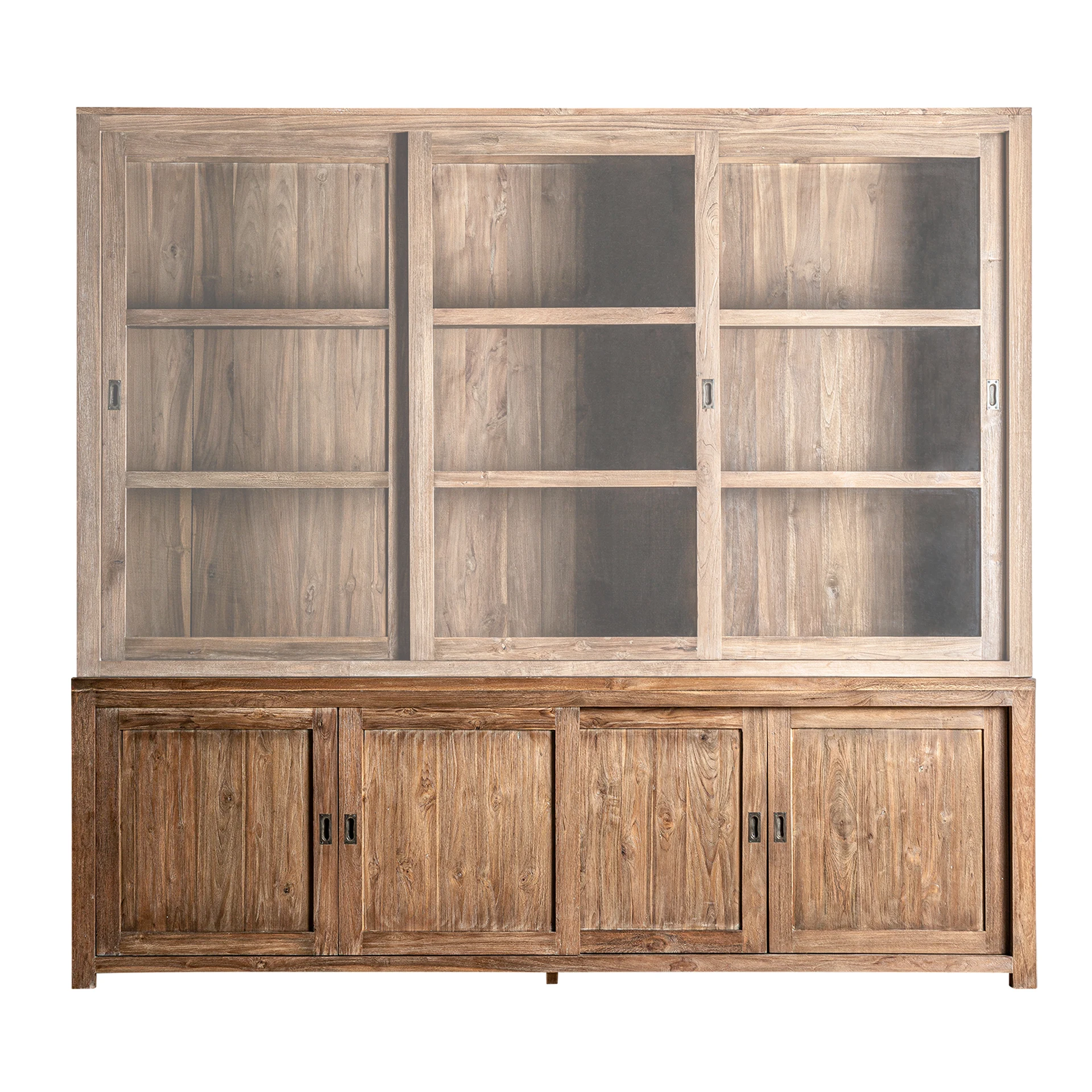 Comoda Inalta din Lemn de Cale Ferata, Maro, 240x55x77 cm - VicalHome 33337 [5]